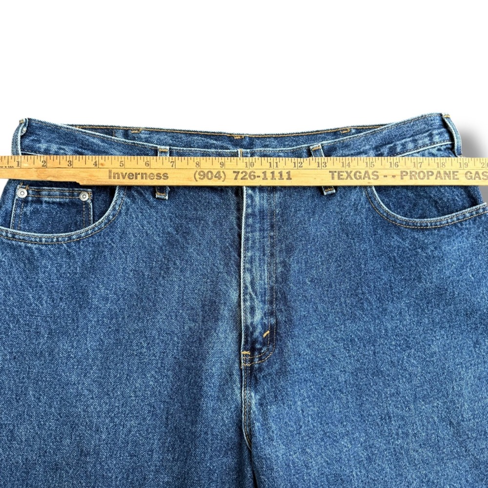 Faded Glory Relaxed Fit Jeans Mens 38x32 Blue Denim Straight‎ Leg Pants Vintage - Picture 4 of 7